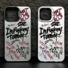 Graffiti English Writing Pattern Case for Samsung Galaxy S25 S24 S23 S22 Ultra Plus FE A16 A56 A36 A35 A55 IMD Material Cover