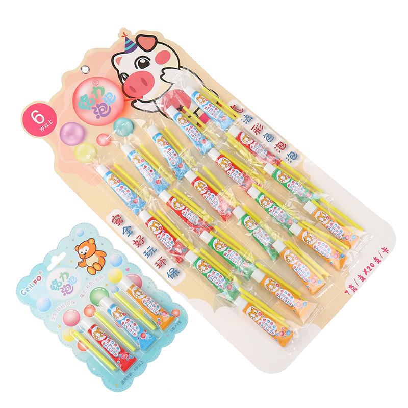 Safe Magic Bubble Glue Toy Blowing Colorful Bubble Ball Plastic Space Balloon