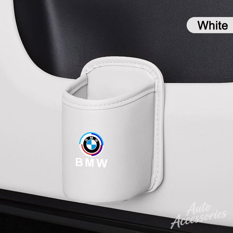 Leather Car Water Cup Box Back Seat Drink Rack Storage Accessories For BMW 50th Anniversary E60 E93 G01 E87 G20 X1 X3 X4 sticker F7
