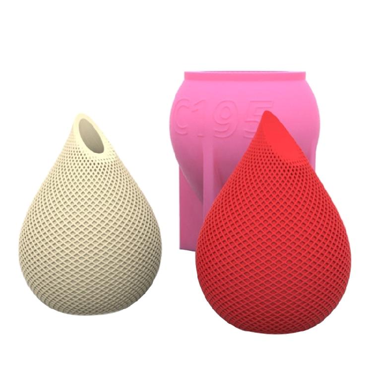 Moule Bougie Aromathérapie Moule Artisanat DIY Moule Pot de Fleur Silicone Goutte d'Eau