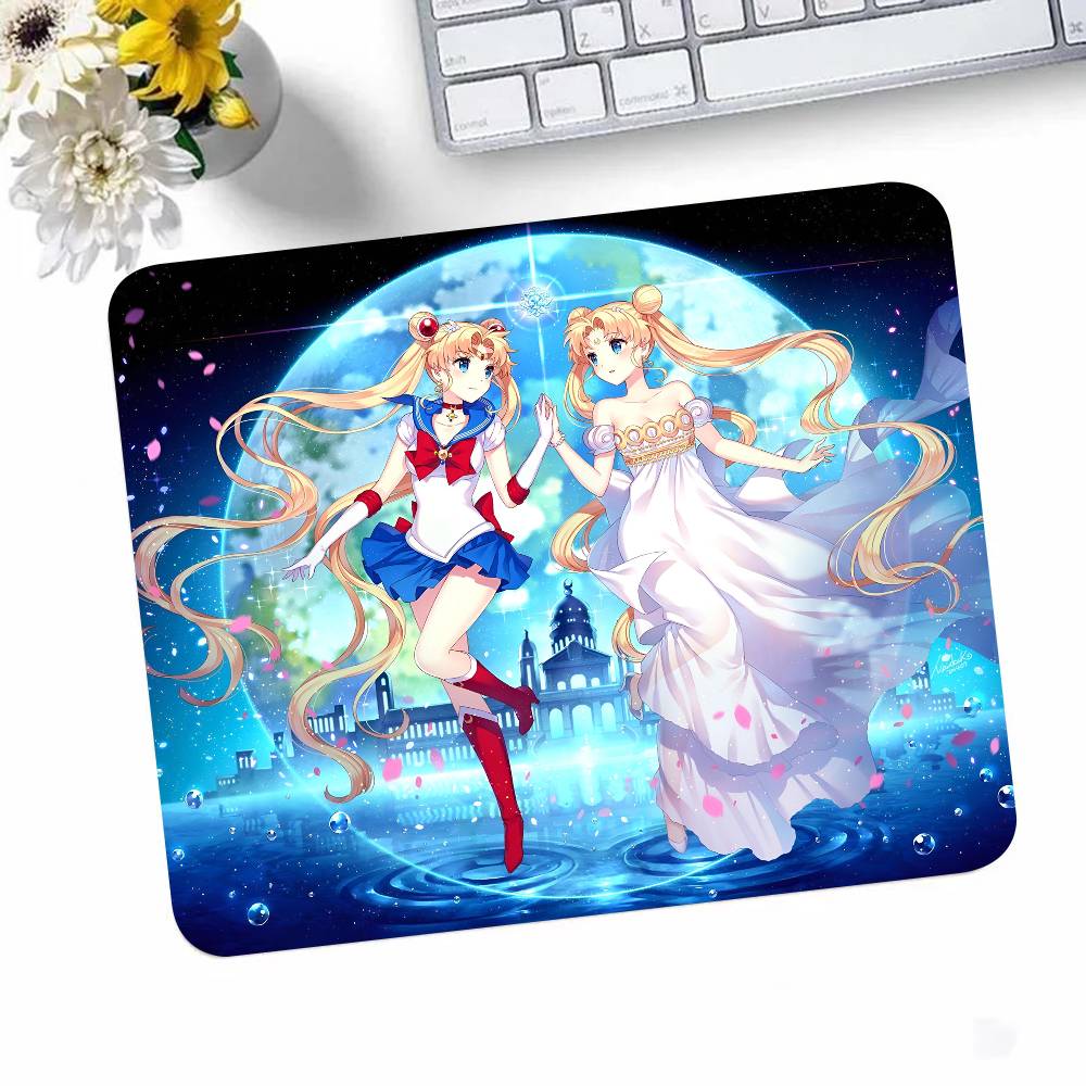 Anime Mousepad Small LockEdge Mouse Pad For Gamers Computer Desk Pad Rectangular S-Sailors Moons Anti-slip Rubber