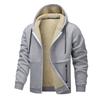 Autumn and Winter New Coat Lamb Wool Thickened Coat Cardigan Hooded European Size Lamb Wool Casual Sweater