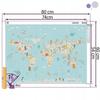 Ob_Xl_46 - Diamond Painting 60X80 - Mapa Swiata, Zwierzeta