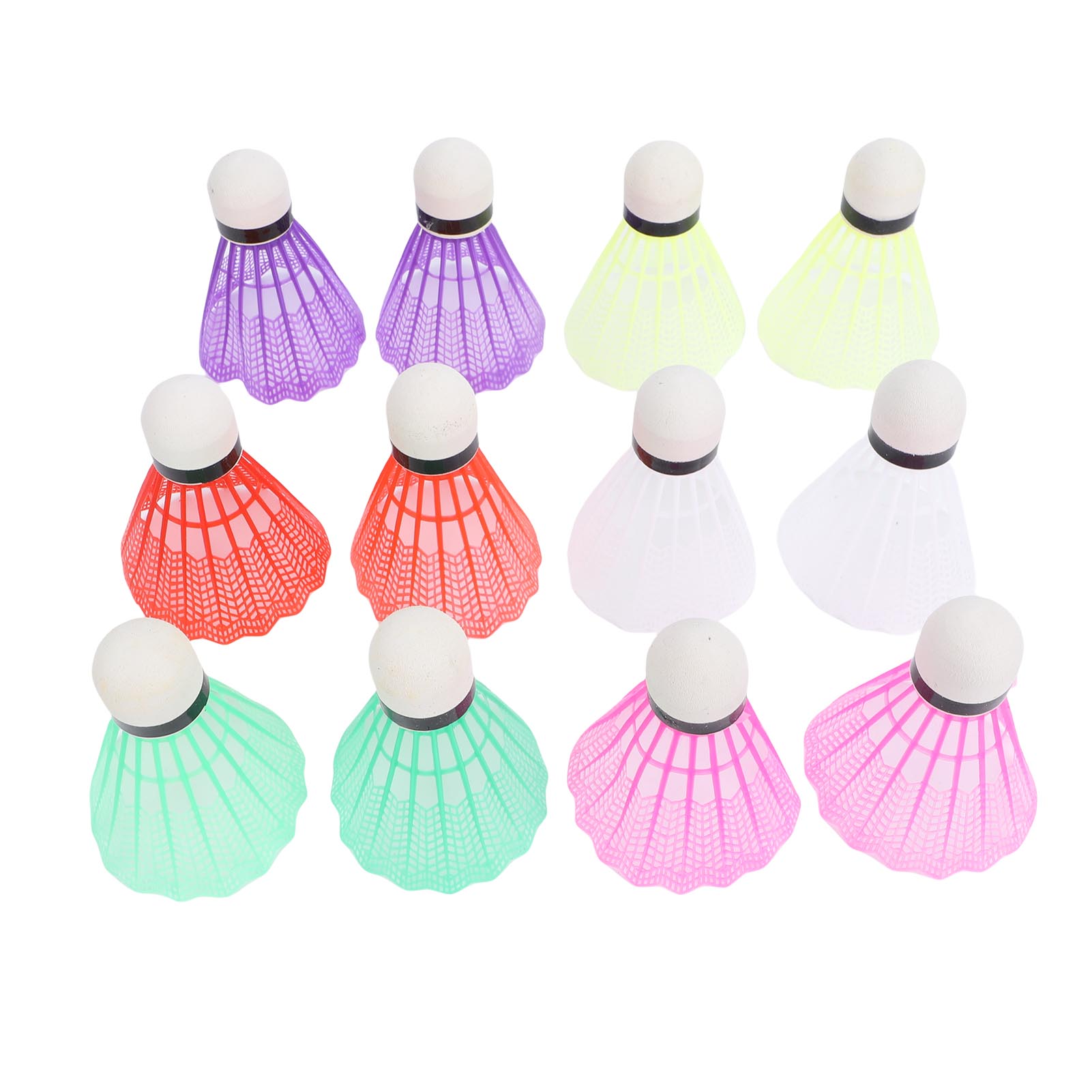 

12PCS Nylon Shuttlecocks with Stability High Speed Badminton Balls for Batting Practice Training Indoor Outdoor Sports Multi Color