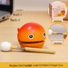 Cartoon Knock Knock Wooden Fish Ornament - Cute Granule Lucky Cat Decoration for Office