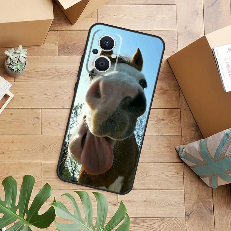 

Funny Horse Animal Phone Case For OPPO Reno 14 13 12 11 F 10 Pro 8T 8 Lite OPPO Find X9 X8 X6 X5 Pro Back Cover OPPO Reno8 5G