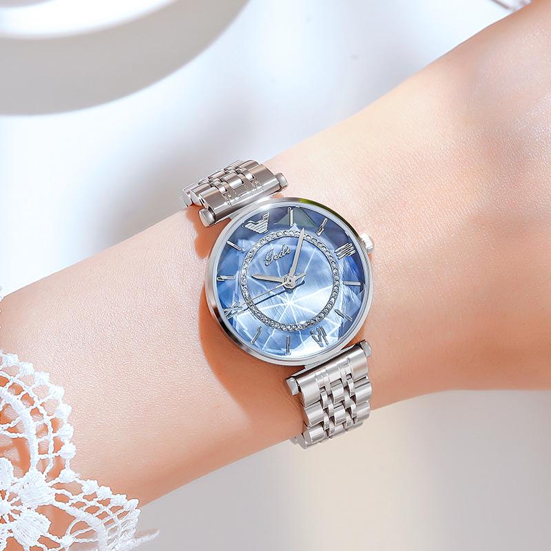 GEDI Women's Fashion Casual Steel Band Quartz Watch - Simple Luxury, Versatile Design