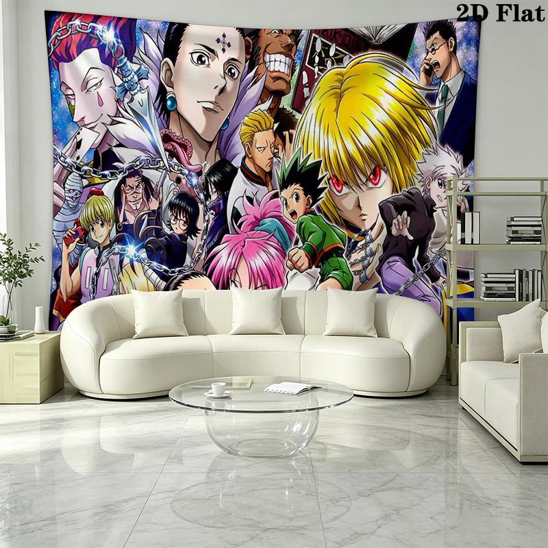 Hunter x Hunter Wall Tapestry Aesthetic Wall Hanging Printed Fabric Blanket Decorative Tapestries for Bedroom Living Room Home Decor