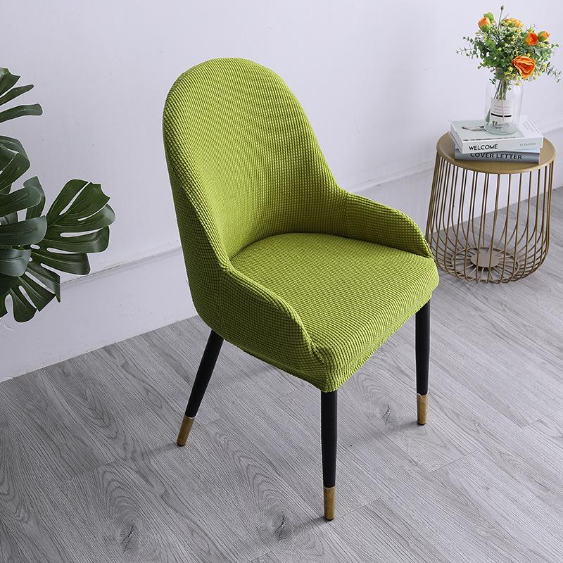 Large Curved Special-Shaped Dining Chair Cover, Semi-Circular Chair Cover, Cushion Backrest, Integrated Chair Back, Simple Elasticity