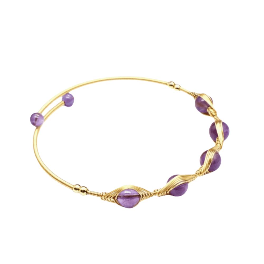 14k Gold Plated Adjustable Bracelet Gold Color Crystal Bracelet Open Cuff Bangle Minimalist Style