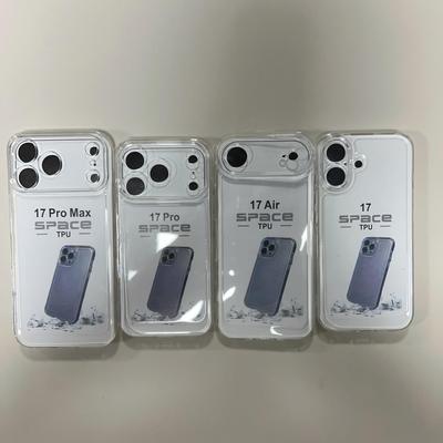 Thick Transparent iPhone 17/16 Pro Max Case - Simple Space Design for Cross-Border Use On 14/15 Pro.