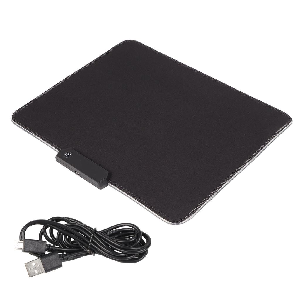 Podkładka pod mysz RGB 300x250x4mm 11.8x9.8x0.2 cala 12 Efektów Oświetleniowych USB Przewodowa LED Podkładka pod mysz do gier dla gier z niskim DPI