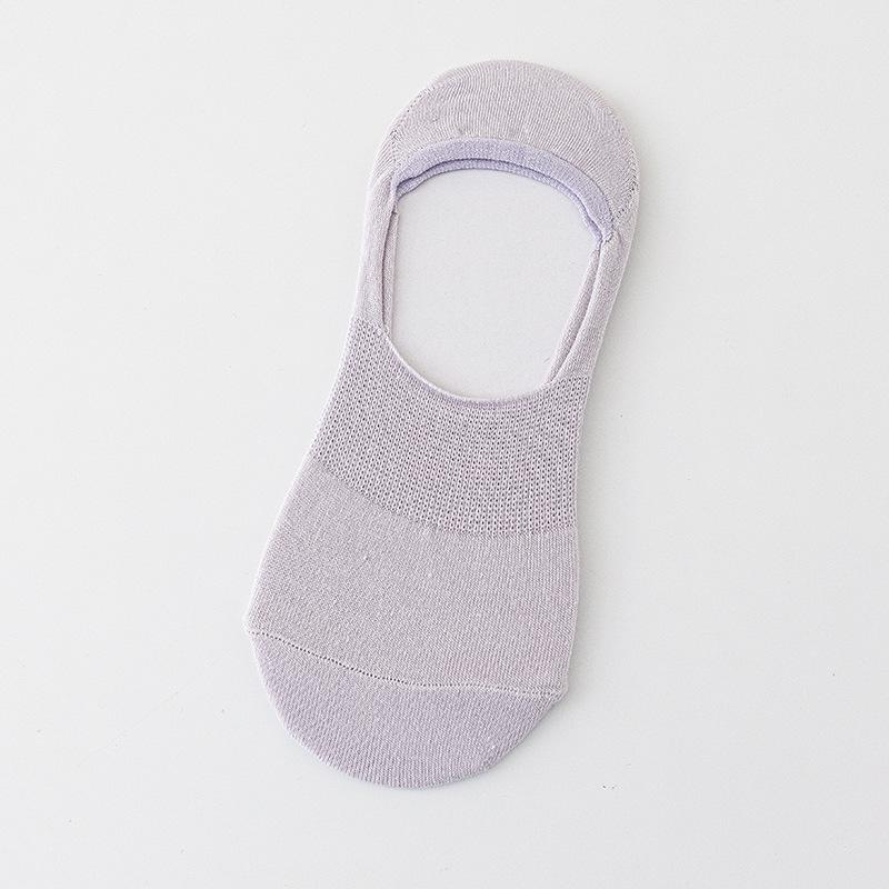 Women's Summer Thin Mesh Breathable Sweat Suction Shallow Mouth Non Slip Non Fall with Invisible Socks