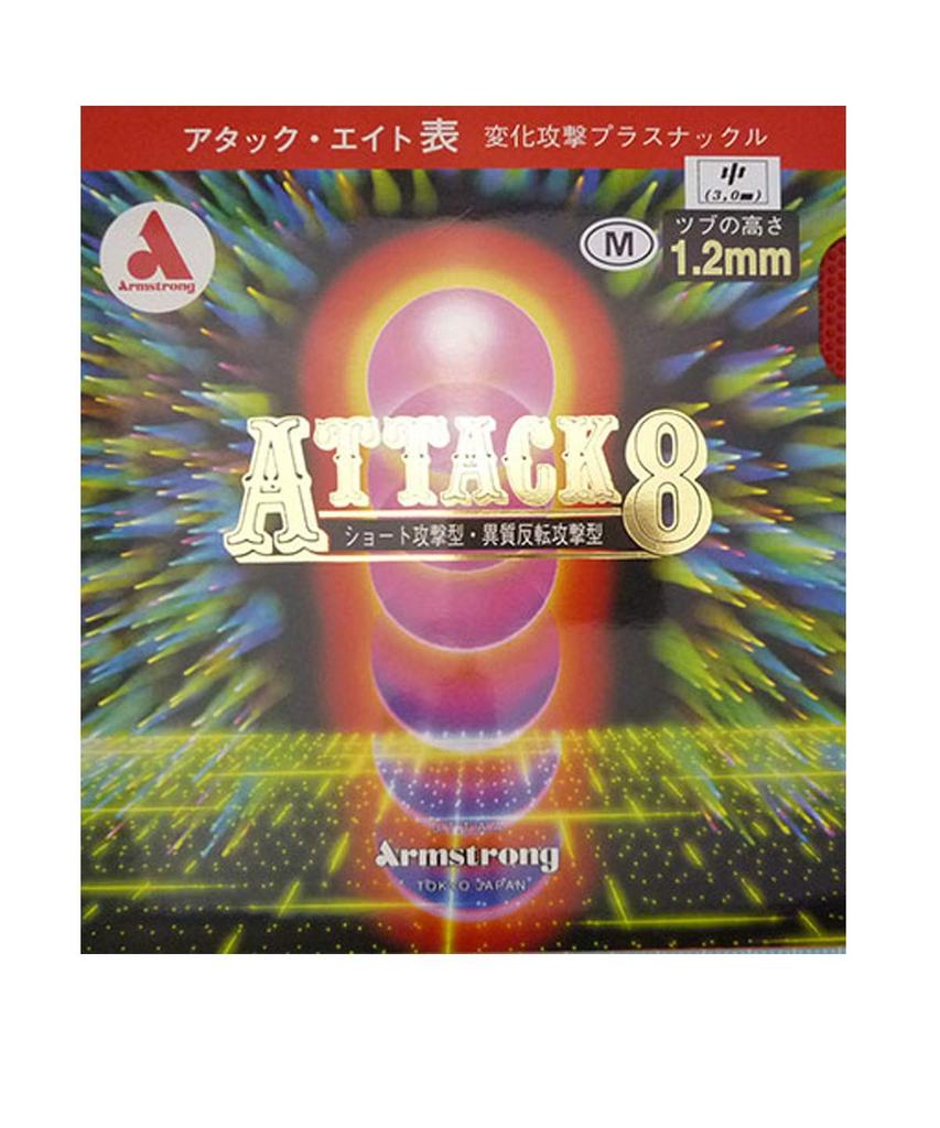 Armstrong Tischtennisbelag Attack Eight M Grain Table Soft Red Thick 6153