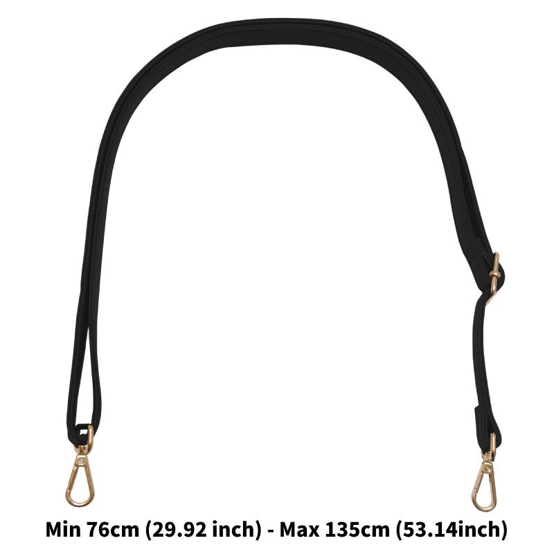 Substitute Shoulder Leather Crossbody Handbag Black Versatile Shoulder Strap