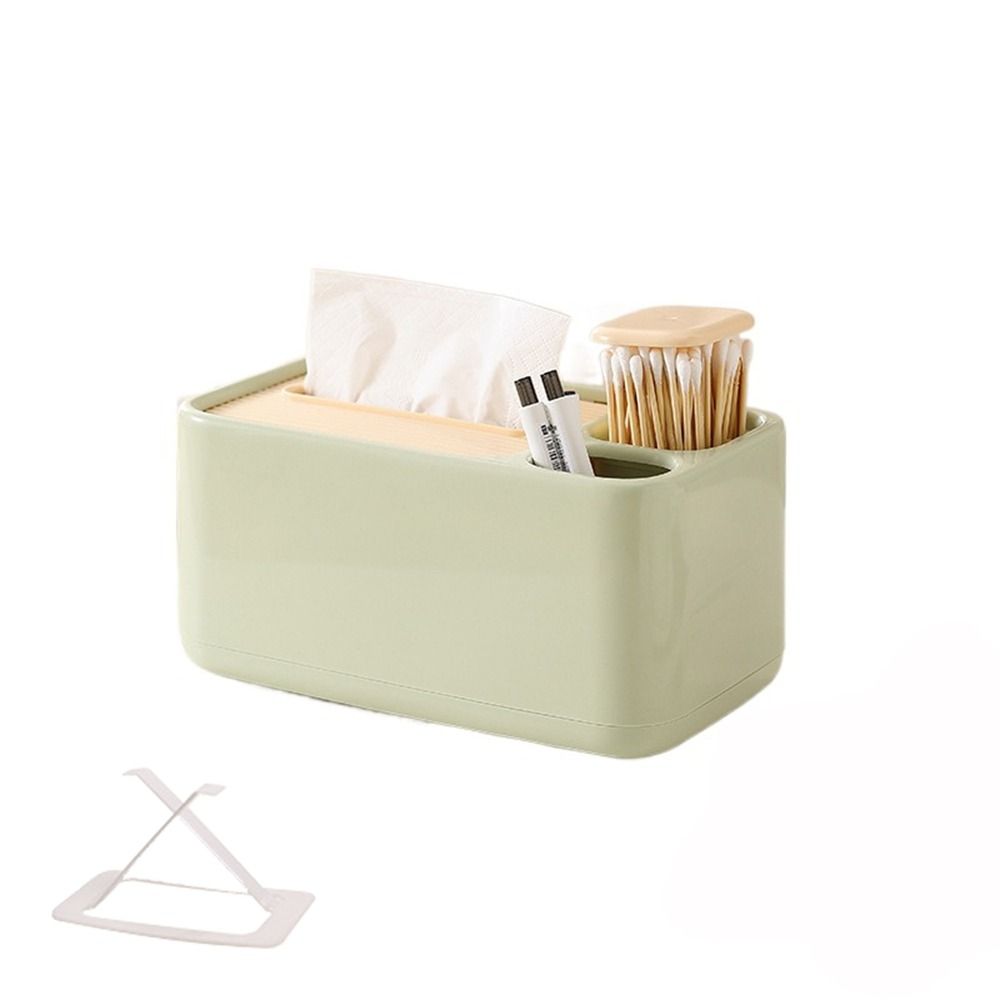

Настольная коробка для салфеток Press Type Plastic Toothpitch Storage Box для дома зелёный