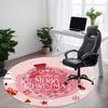 1pc Christmas Ornament Office Round Rug, Non-slip, Soft and Durable Office Rug for Interior Decoration, Perfect for Office, Beautiful Decoration Yy260