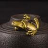 1PC Mini Brass Frog Statue Ornament Copper Animals Figurines Accessories Tea Pet
