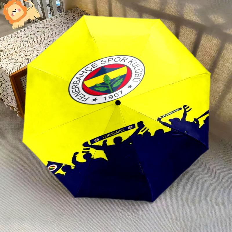 Fenerbahçe Legacy: Spirit Folding umbrella Suitable for all seasons travel outdoor printing Three folds