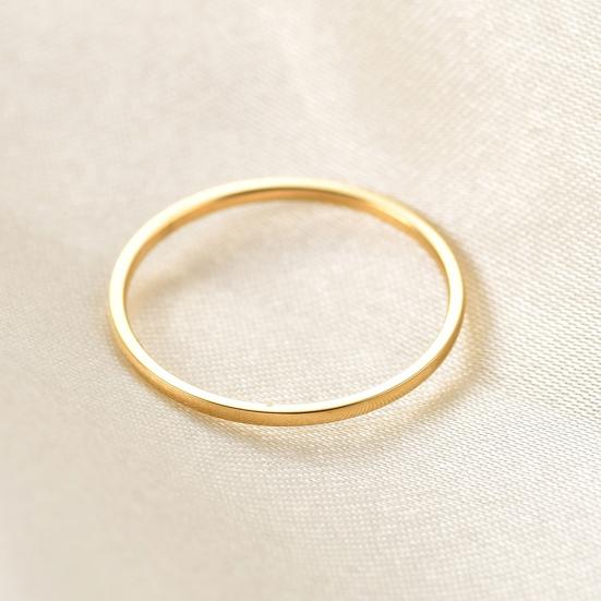 Exquisite Ring Eye-catching All-match Decorative Glittery Titanium Steel Simple Couple Ring for Anniversary
