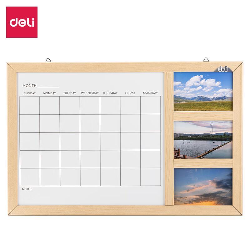 Deli Wall-Mounted Magnetic Combination Cork & Whiteboard