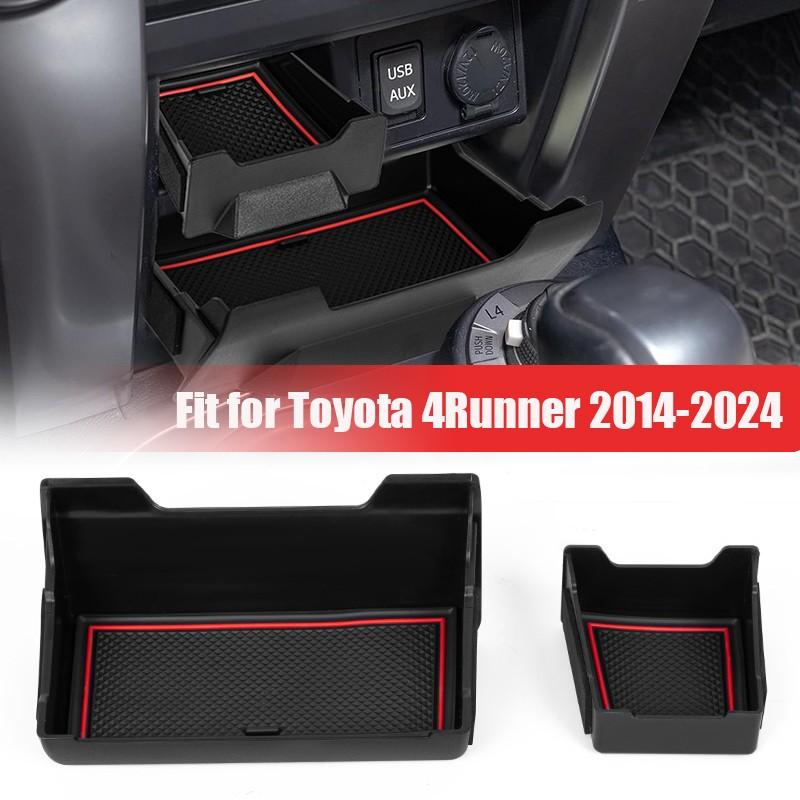 2pc For Toyota 4Runner 2014-2024 Console Storage Drawer Organizer Box Tray Cover