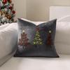 Reindeer Christmas Pillowcase, Winter Snowflake Embroidery Cushion Cover 45x45cm, Cross-border Bestseller