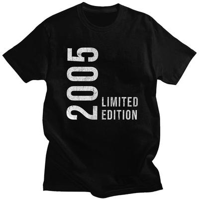 Vintage 2005 Limited Edition T Shirt Men Short Sleeve Pure Cotton Tshirt Custom Years Birthday Gift Tee Tops Fashion Tshirt