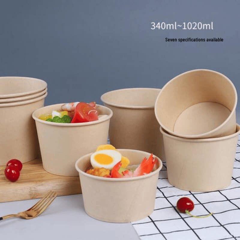 Leyongtu Disposable Thickened Kraft Paper Bowl