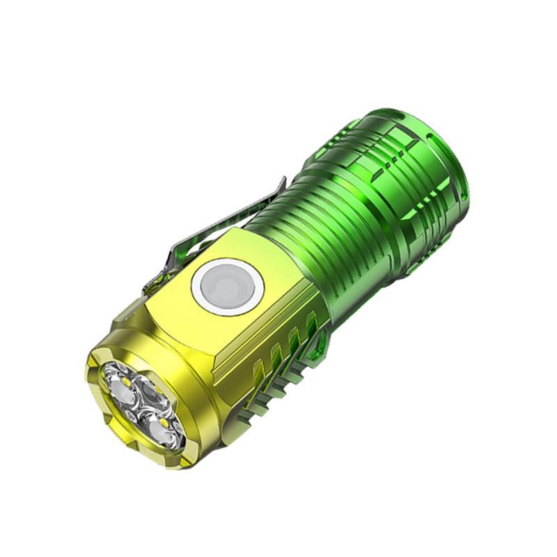 Mini super jasná kapesní svítilna USB nabíjení 5 režimů Magnetická pracovní svítilna Venkovní osvětlení svítilna