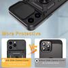 Slide Camera Magnetic Case For iPhone 16 15 Pro Max 13 12 Mini Coque For iPhone 14 11 Pro Mas 15 16 Plus Ring Holder Phone Cover