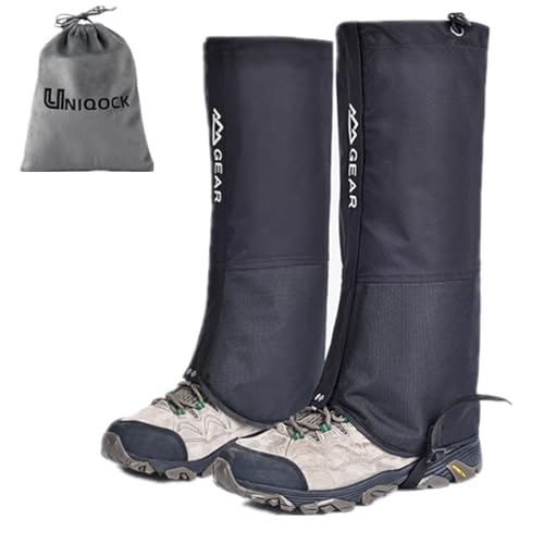 

UNIQOCK Outdoor Leg Covers, Hiking Gaiters, Long Gaiters, Long Leg Covers for Mountaineering, Trekking, Water-Repellent, Stain-Resistant, Waterproof,