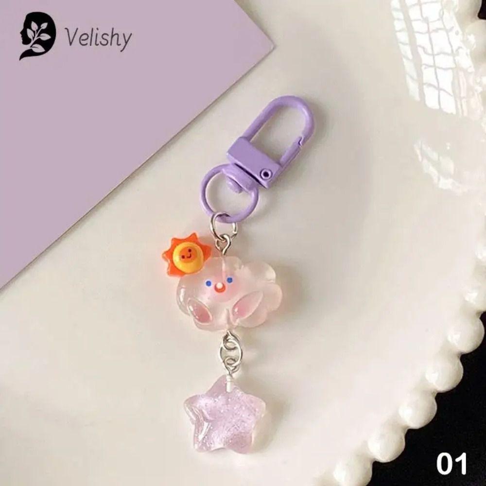 Resin Key Chain Cloud Cute Cartoon Key Chain New Key Ring  Phone