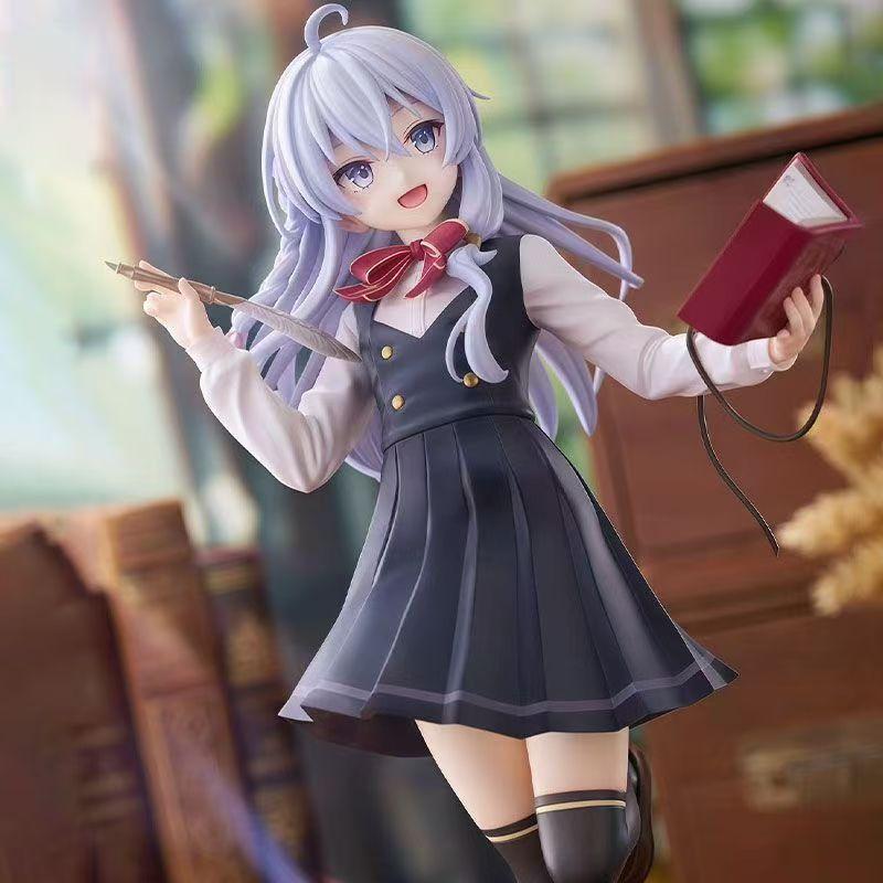 Elaina Neue Gk Figur Die Wandernde Hexe Schuluniform Anime Schönes Mädchen Statue Schreibtischdekoration Geschenk Für Anime-Fans Zubehör