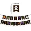 2025 Cartoon Halloween Pattern Banner Paper with Pumpkin Ghost Happy Birthday Banner Halloween Birthday Decorations Boys Girls