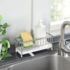 Sunny Point Rust-Free Sponge Holder with Draining Function, Detergent Holder, Stainless Steel, for Bathroom and Kitchen Storage, Water Flow, Bottle, S