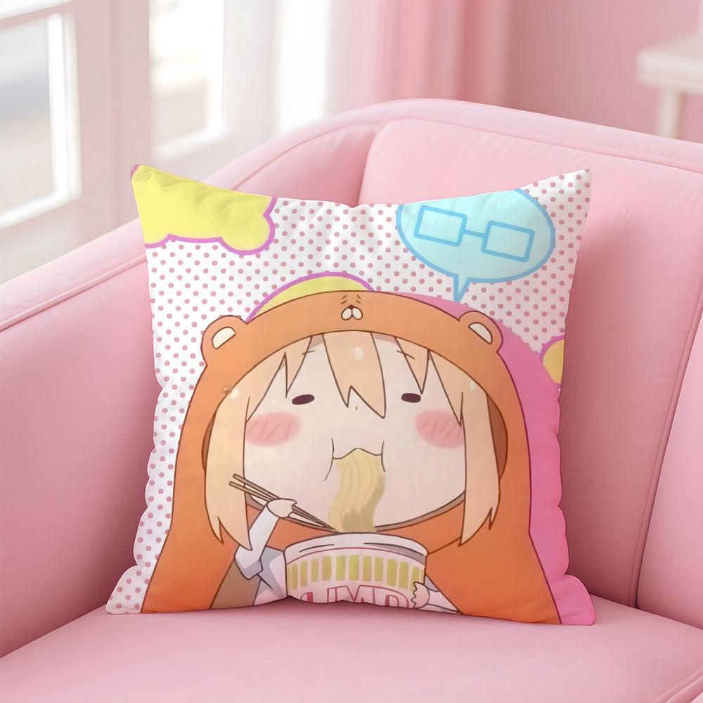 Anime H-Himouto! Umaru-chanS Cushion Cover Comfortable Reversible Pillow Cover Ideal for Car Sofa Bedroom & Beyond