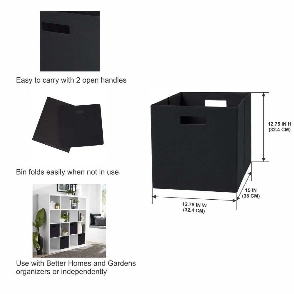 Collapsible Fabric Cube Storage Bin with Carrying Handles Ideal Home Office Dorm Room Clothing Toy Document Organization
