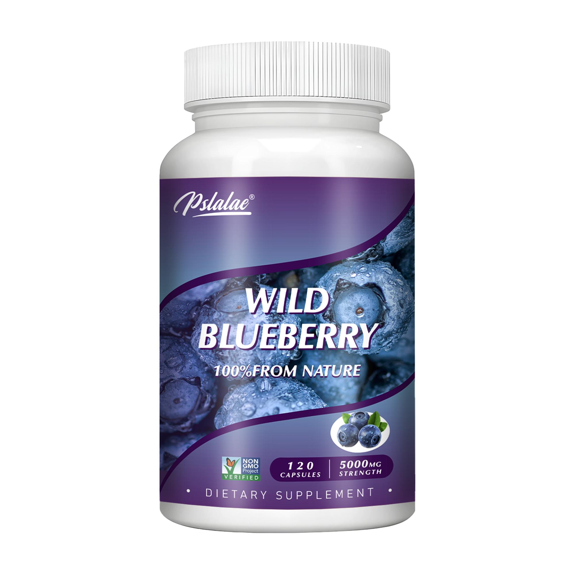 Pslalae dietary supplements, containing wild blueberry extract, plant-based antioxidant nourishing, daily skin care 120*1
