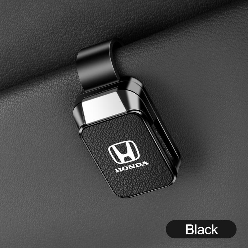 

ABS Leather Car Sun Visor Glasses Clip Sunglasses Storage Holder For Honda Civic Fit Accord CR-V Spirior Odyssey CITY Envix Jade чёрный