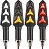 Sequential Turn Signal Motorcycle Blinkers LED Front Rear Flowing Indicators Daytime Running Light Universal Compatible with Harley Honda Kawasaki