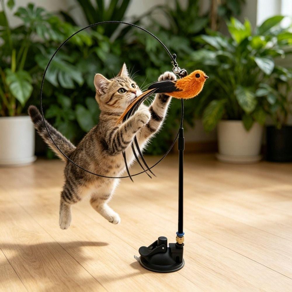 Removable Simulated Bird Cat Toy Mini Cat Stick Toy Interactive Cat Toy Interactive Play