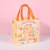 Cartoon Shopping Bag 9x9x4Inch Nonwoven Fabric Bags with Handle Carring Bag For Wedding Bridal Showers Retail Packaging