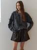 MAXZA Ribbon Detail Glitter Mix Round Neck Knit
