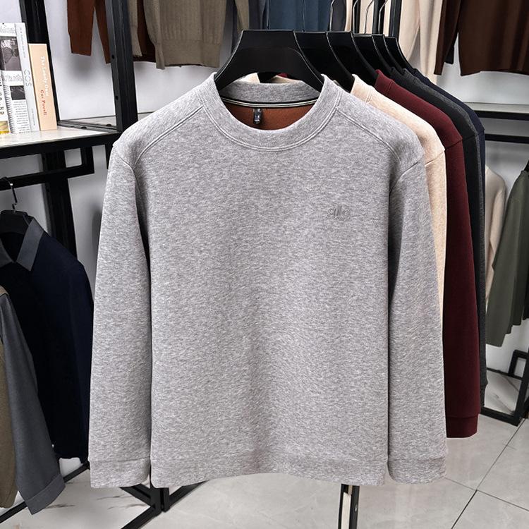 High-Quality Men's Long Sleeve Sweatshirt - New Warm Autumn/Winter Round Neck Fashionable Versatile Top