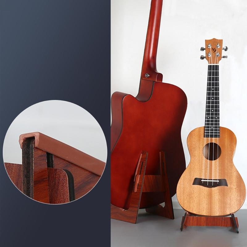 Supporto per Ukulele Portatile in Legno per Chitarra Stile L-Frame Supporto per Strumenti Musicali con Lati Morbidi per Ukulele Violini