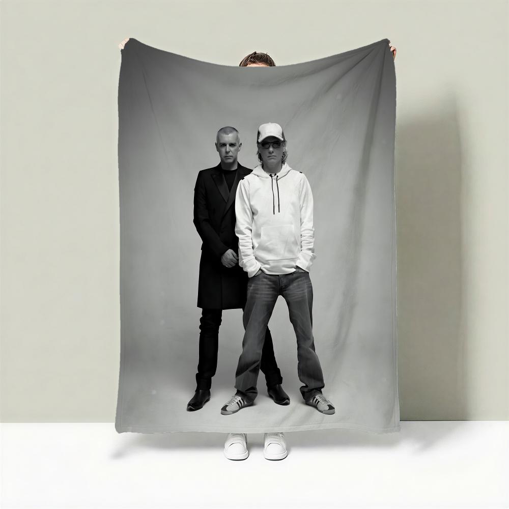 Band P-Pet Shop Boys Throw Lightweight 240g Flannel Blanket Soft Skin-friendly for Summer Cooling 75X95CM
