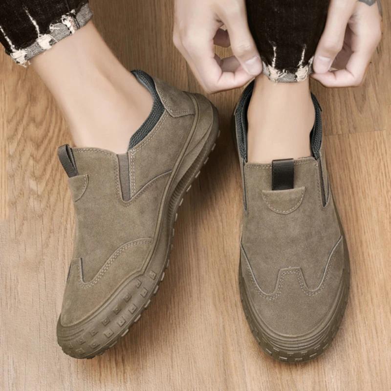 Breathable Men's Work Shoes Safety Shoes Lightweight Protective Sneakers Safety Steel Toe Shoes Men Puncture-Proof Boots Summer