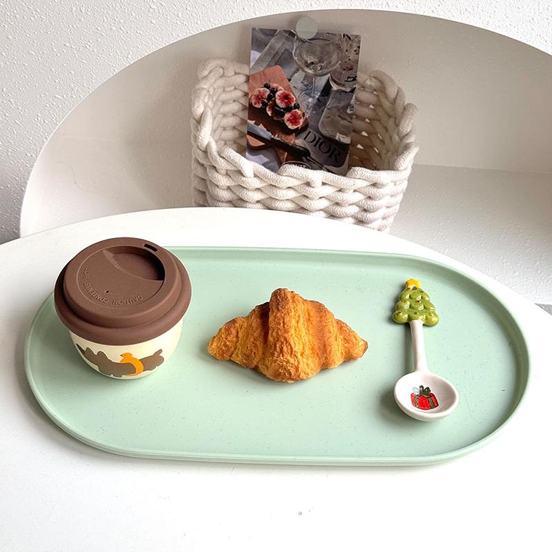 Nordic Decor Itemative Tray Stackable Oval Tray Food Fruits Jewelry Plate Storage Tray Breakfast Dinner Tray Kitchen Accessories