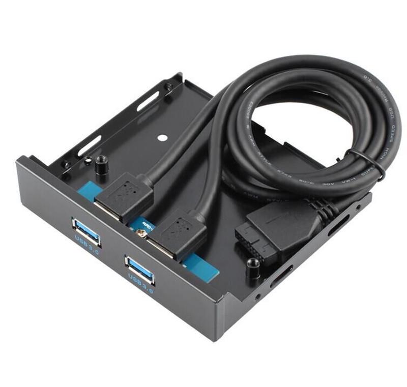 USB3.0 Dual Port Front Panel Expansion for 19/20Pin Floppy Drive Bay